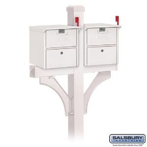 SALSBURY INDUSTRIES 4325WH-7200 Roadside Mailbox, 35 x 81 x 18.25 Inch Size, White | CE7JYH