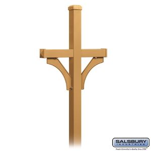 SALSBURY INDUSTRIES 4372D Deluxe Mailbox Post, 35 x 81 x 4 Inch Size, In Ground Mounted, 2 Sided | CE7GXX