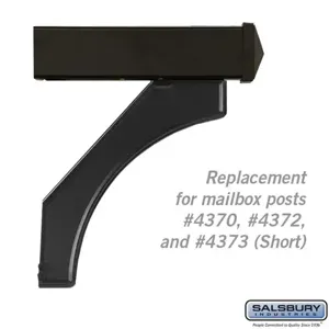 SALSBURY INDUSTRIES 4377BLK Replacement Arm Kit, 14.125 x 6.5 x 4 Inch Size, Black | CE7EMD