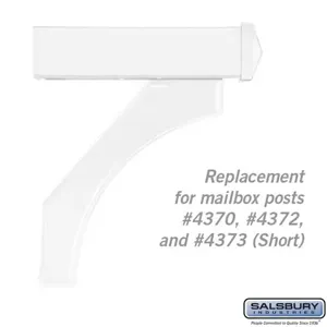 SALSBURY INDUSTRIES 4377WHT Replacement Arm Kit, 14.125 x 6.5 x 4 Inch Size, White | CE7EMG