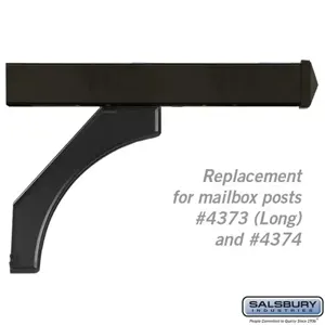 SALSBURY INDUSTRIES 4378BLK Replacement Arm Kit, 28.125 x 6.5 x 4 Inch Size, Black | CE7EMZ