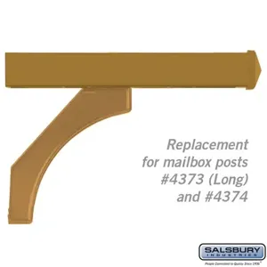 SALSBURY INDUSTRIES 4378D-BRS Replacement Arm Kit, 28.125 x 6.5 x 4 Inch Size, Brass | CE7EMM