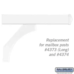 SALSBURY INDUSTRIES 4378WHT Replacement Arm Kit, 28.125 x 6.5 x 4 Inch Size, White | CE7ENC