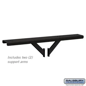 SALSBURY INDUSTRIES 4384BLK Spreader, 63.5 x 1 x 9 Inch Size, Black | CE7JQE