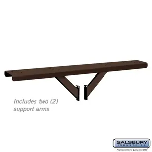 SALSBURY INDUSTRIES 4384D-BRZ Spreader, 63.5 x 1 x 9 Inch Size, Bronze | CE7JQA