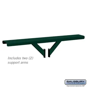 SALSBURY INDUSTRIES 4384GRN Spreader, 63.5 x 1 x 9 Inch Size, Green | CE7JQF