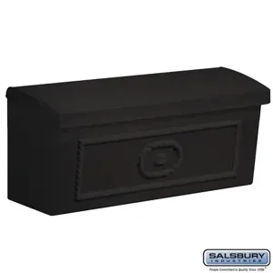 SALSBURY INDUSTRIES 4560BLK Townhouse Mailbox, 16.75 x 7.25 x 6 Inch Size, Surface Mounted Black | CE7KGU