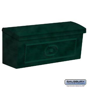 SALSBURY INDUSTRIES 4560GRN Townhouse Mailbox, 16.75 x 7.25 x 6 Inch Size, Surface Mounted Green | CE7KGV