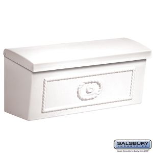 SALSBURY INDUSTRIES 4560WHT Townhouse Mailbox, 16.75 x 7.25 x 6 Inch Size, Surface Mounted White | CE7KGW