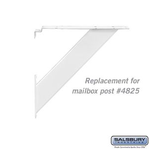 SALSBURY INDUSTRIES 4827WHT Replacement Arm Kit, 3.5 x 0.375 x 14 Inch Size, White | CE7ELE