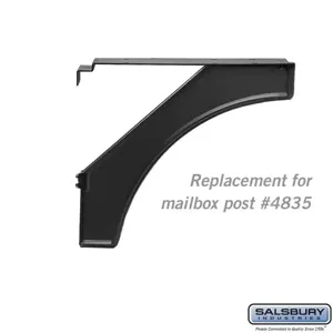 SALSBURY INDUSTRIES 4837BLK Replacement Arm Kit, 3.5 x 0.375 x 14 Inch Size, Black | CE7EKV