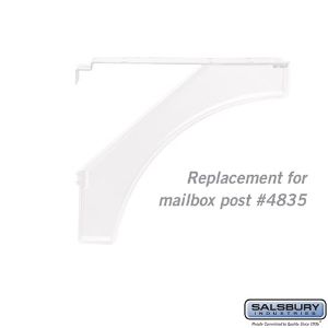 SALSBURY INDUSTRIES 4837WHT Replacement Arm Kit, 3.5 x 0.375 x 14 Inch Size, White | CE7EKY
