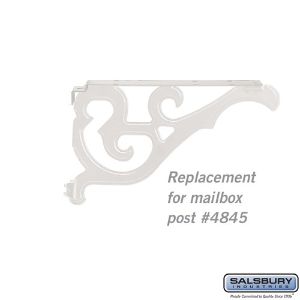 SALSBURY INDUSTRIES 4847WHT Replacement Arm Kit, 3.5 x 0.375 x 14 Inch Size, White | CE7ELL