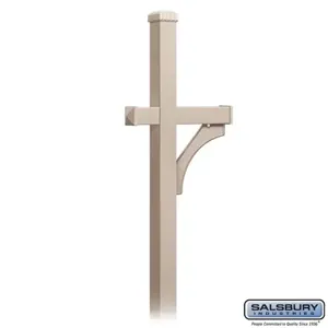 SALSBURY INDUSTRIES 4870 Deluxe Mailbox Post, 25 x 81 x 4 Inch Size, In Ground Mounted, 1 Sided | CE7GXM