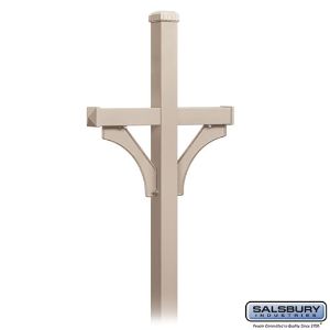 SALSBURY INDUSTRIES 4872 Deluxe Mailbox Post, 35 x 81 x 4 Inch Size, In Ground Mounted, 2 Sided | CE7GXN