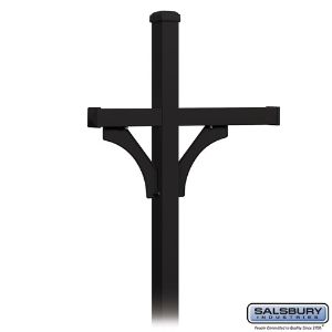 SALSBURY INDUSTRIES 4873 Deluxe Mailbox Post, 40 x 81 x 4 Inch Size, In Ground Mounted, 2 Sided | CE7GXP