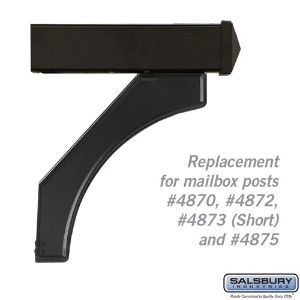 SALSBURY INDUSTRIES 4877BLK Replacement Arm Kit, 14.125 x 6.5 x 4 Inch Size, Black | CE7ELP