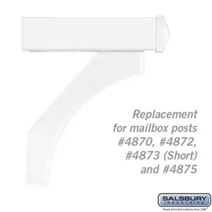 SALSBURY INDUSTRIES 4877WHT Replacement Arm Kit, 14.125 x 6.5 x 4 Inch Size, White | CE7ELW