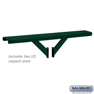 SALSBURY INDUSTRIES 4885GRN Spreader, 55 x 1 x 7.25 Inch Size, Green | CE7JQN