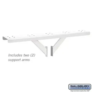 SALSBURY INDUSTRIES 4885WHT Spreader, 55 x 1 x 7.25 Inch Size, White | CE7JQP