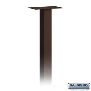 SALSBURY INDUSTRIES 4895BRZ Standard Mailbox Post, 3.5 x 60 x 3.5 Inch Size, Bronze, In Ground Mounted | CE7JRF