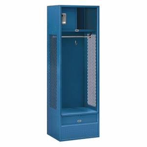 SALSBURY INDUSTRIES 70018BL-U Open Access Locker, 24 Width x 72 Height x 18 Depth Inch Size, Blue | CT9RYY 186Z84