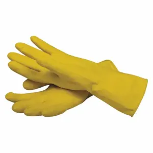 SAN JAMAR 620-L Glove, Latex Flock Lined, Yel, L, PK 12 | CT9WRC 191T79