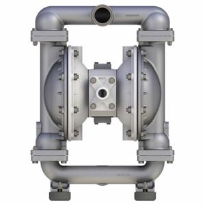 SANDPIPER T15B1SDSWTS600. Air Operated Double Diaphragm Pump, Air, 316 Stainless Steel, Bolt, Tri-Clamp, Santoprene | CT9TBT 804HH3