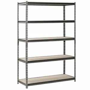 SANDUSKY LEE UR481872PB5P-SV Z-Beam Boltless Steel Shelving With Particleboard Shelves, 48 x 18 x 72 Inch Size | CM7ZPC