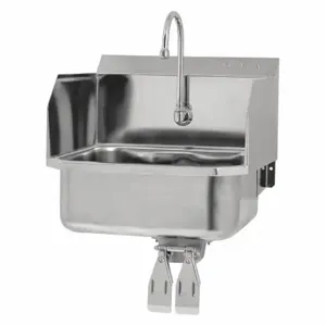 SANI-LAV 507L-0.5 Hands-Free Wall Mounted Sink, 0.5 GPM Flow Rate, Splash | CT9WCU 48TF86