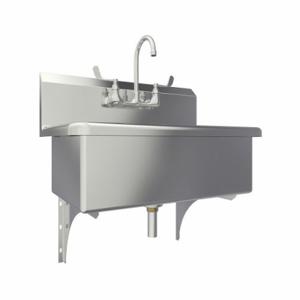 SANI-LAV 532F-0.5 Scrub Sink, 0.5 Gpm Flow Rate, Deck, 28 Inch X 16 1/2 Inch Bowl Size | CT9VYN 48TG53