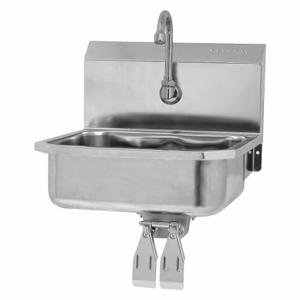 SANI-LAV 605D-0.5 Hands-Free Wall Mounted Sink, 0.5 GPM Flow Rate, Splash | CT9WCP 48TF46