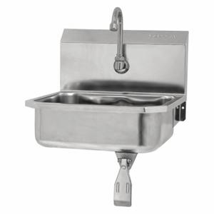 SANI-LAV 605L-0.5 Hands-Free Wall Mounted Sink, 0.5 GPM Flow Rate, Splash | CT9WDG 48TF49