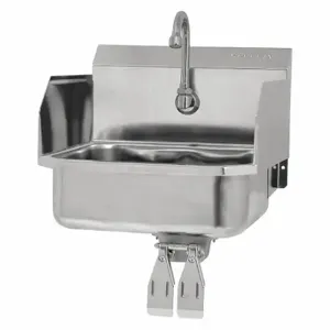 SANI-LAV 607D Hand-Wash Sink, 2 GPM Flow Rate, Splash, 14 Inch x 11 Inch Bowl Size | CT9VTR 46CF10