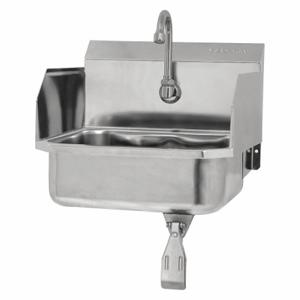 SANI-LAV 607L-0.5 Hands-Free Wall Mounted Sink, 0.5 GPM Flow Rate, Splash | CT9WCG 48TF52