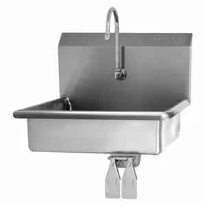 SANI-LAV 608-0.5 Hand Sink, 0.5 GPM Flow Rate, Deck, 16 Inch x 12 1/2 Inch Bowl Size | CT9VWM 52CG98