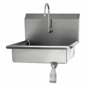 SANI-LAV 6081-0.5 Hand Sink, 0.5 GPM Flow Rate, Deck, 16 Inch x 12 1/2 Inch Bowl Size | CT9VUZ 52CG97