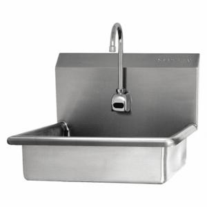 SANI-LAV 608A-0.5 Hand Sink, 0.5 GPM Flow Rate, Deck, 16 Inch x 12 1/2 Inch Bowl Size | CT9VVB 52CH01