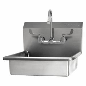 SANI-LAV 608F-0.5 Hand Sink, 0.5 GPM Flow Rate, Deck, 16 Inch x 12 1/2 Inch Bowl Size | CT9VUY 52CG99