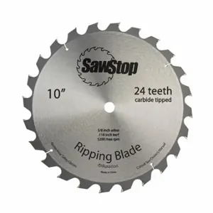 SAWSTOP BTS-R-24ATB Circular Saw Blade, 11 Inch Blade Dia, 24 Teeth, 0.012 Inch Cut Width | CT9XAN 792YE6