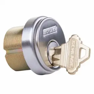 SCHLAGE 30-001C 118 626 Mortise Housing With Cylinder, Satin Chrome, C, 6 Pins | CU2AFY 28XP48