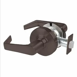 SCHLAGE ALX10 SAT 613 Door Lever Lockset, Grade 2, Straight Return Lever, Oil Rubbed Bronze, Non Keyed | CN2QRJ AL10S SATURN 613 / 36Z034