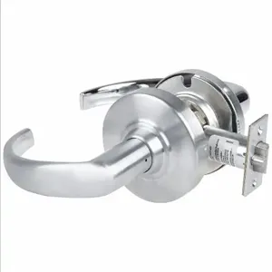 SCHLAGE ALX10 SPA 626 Door Lever Lockset, Grade 2, Curved Return Lever, Satin Chrome, Non Keyed | CN2QRH AL10S NEPTUNE 626 / 36Z032