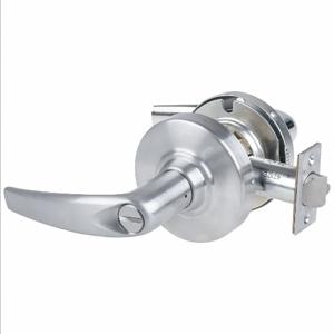 SCHLAGE ALX40 ATH 626 Door Lever Lockset, Grade 2, Curved Lever, Satin Chrome | CN2QRM AL40S JUPITER 626 / 36Z038