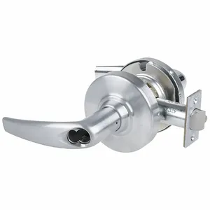 SCHLAGE ALX50B ATH 626 Door Lever Lockset, Grade 2, Curved Lever, Satin Chrome, Less Cylinder, Non Keyed, Lever | CT9ZCJ 793NJ7