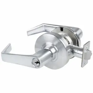 SCHLAGE ALX50P SAT 626 Door Lever Lockset, Grade 2, Straight Return Lever, Satin Chrome, Conventional Cylinder | CT9YQE 793NK0