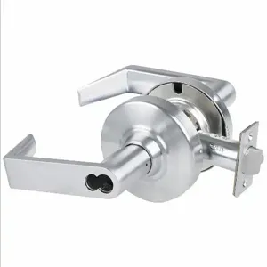 SCHLAGE ALX70B RHO 626 Door Lever Lockset, Grade 2, Straight Return Lever, Satin Chrome, Less Cylinder, Non Keyed | CN2QRZ AL70BD SFIC SATURN 626 / 36Z057