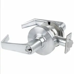 SCHLAGE ALX53P SAT 626 Door Lever Lockset, Grade 2, Straight Return Lever, Satin Chrome, Conventional Cylinder | CN2QRW AL53PD SAT 626 / 28XV45