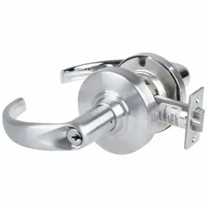 SCHLAGE ALX53P SPA 626 Door Lever Lockset, Grade 2, Curved Return Lever, Satin Chrome, Conventional Cylinder | CT9YBG 793NK8