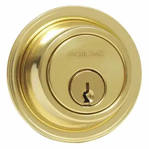 SCHLAGE B560P 605 C KA4 Deadbolt, 2, Bright Brass, C, Different | CT9XHY 28XV67